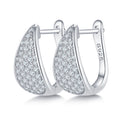 Top-quality Moissanite Luxury And Fashionable Light Luxury Jewelry Silver Stud Earrings S925 Silver Plated Platinum
