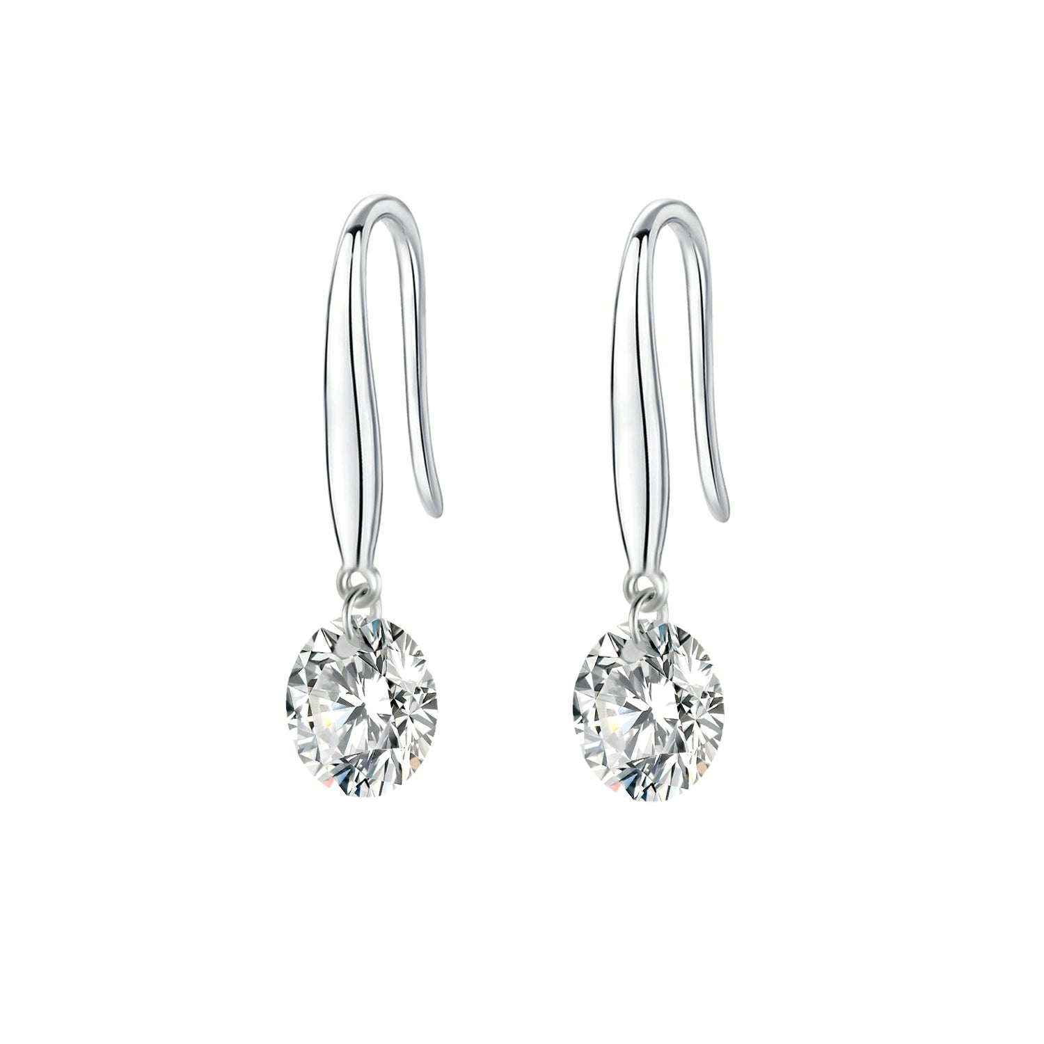 Top-quality Moissanite Luxury And Fashionable Light Luxury Jewelry Silver Stud Earrings S925 Silver Plated Platinum