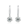 Top-quality Moissanite Luxury And Fashionable Light Luxury Jewelry Silver Stud Earrings S925 Silver Plated Platinum