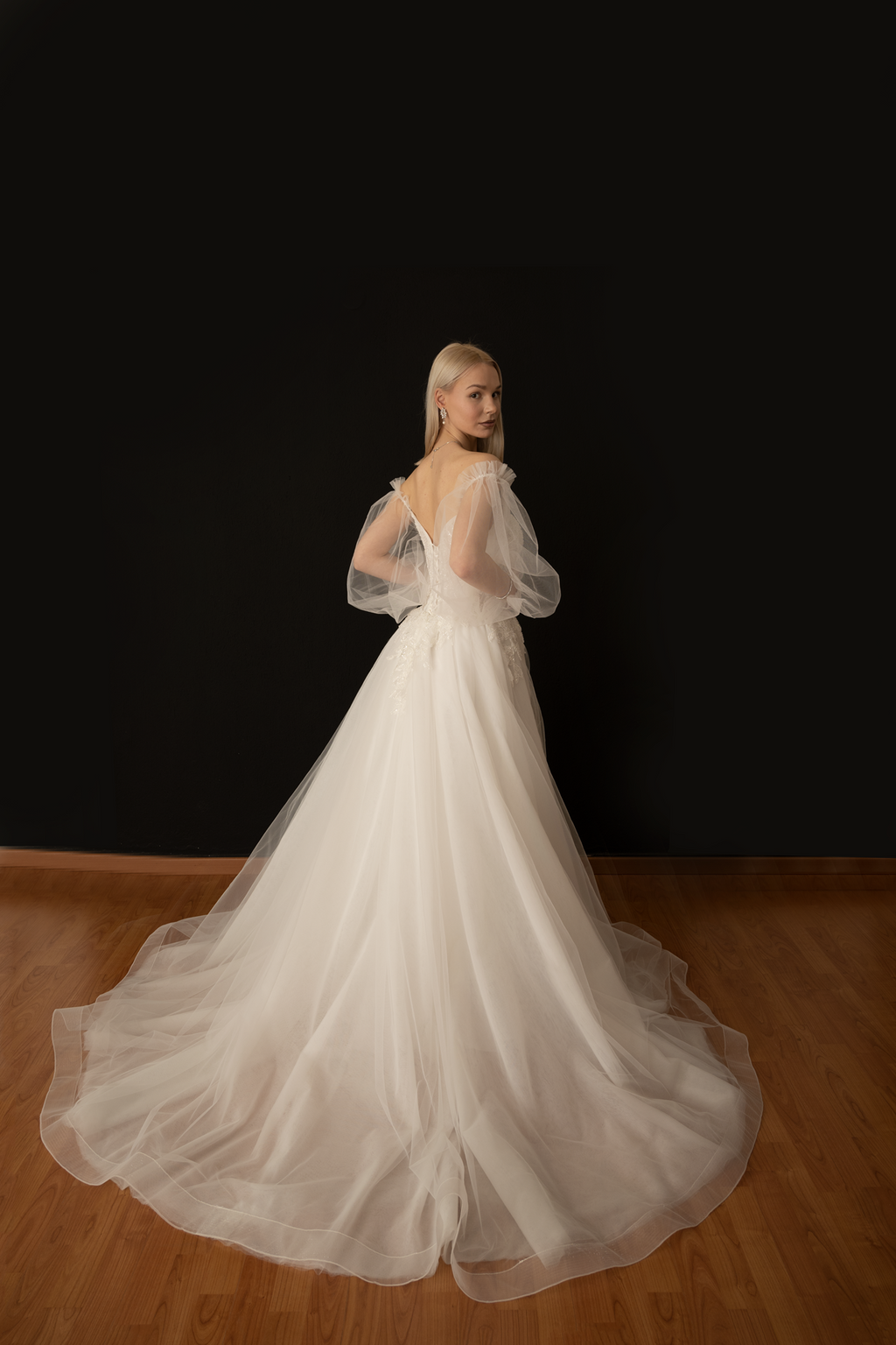 Ophelia –  Bead Embroidered Tulle Princess Wedding Dress