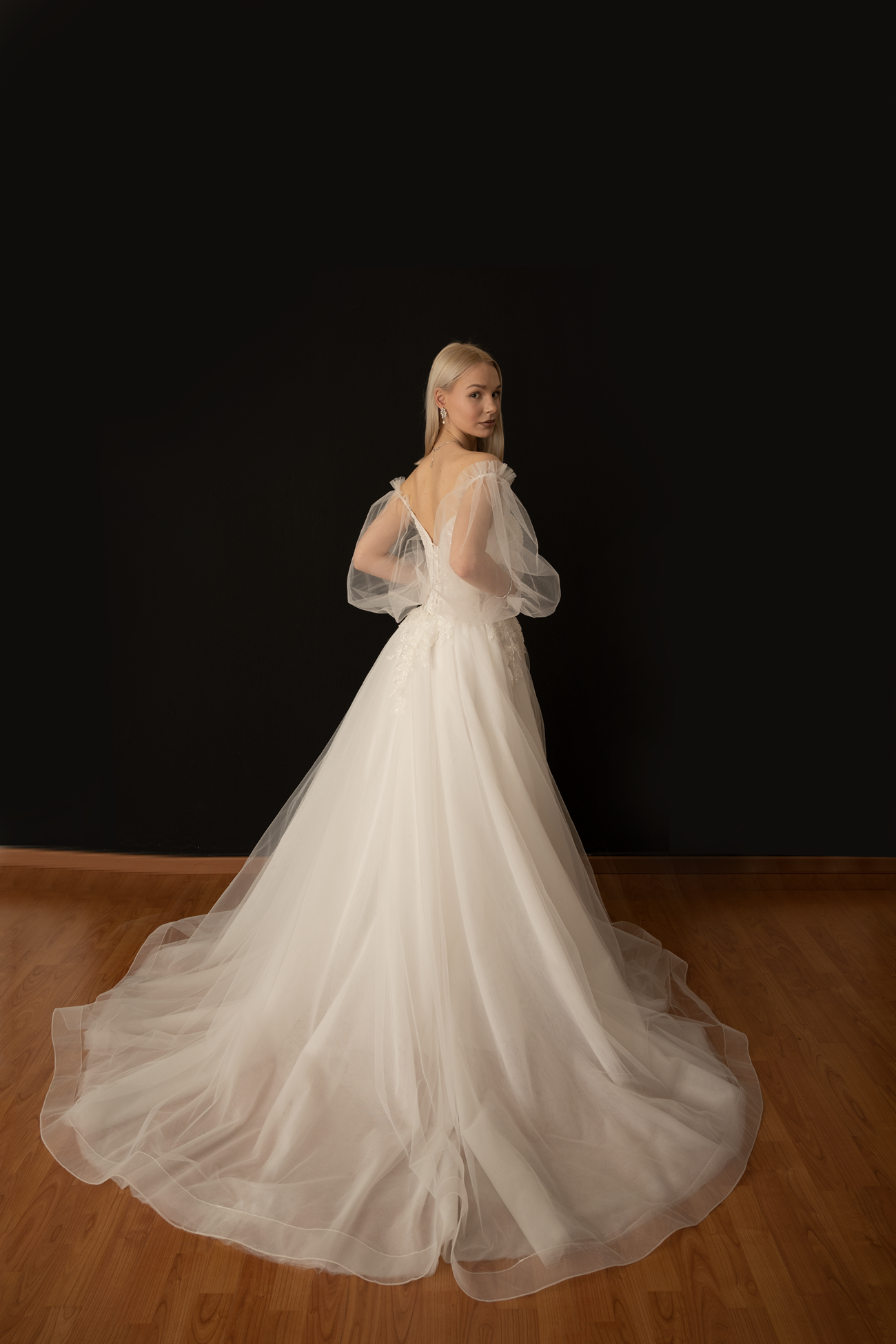 Ophelia –  Bead Embroidered Tulle Princess Wedding Dress