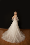 Ophelia –  Bead Embroidered Tulle Princess Wedding Dress