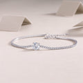 Dawn Dew - Top-quality Moissanite Fashionable Light Luxury Jewelry Silver Bracelet S925 Silver-plated Platinum